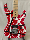 5150 White Stripe Red Electric Guitar Floyd Rose Tremolo Bridge, Locking Nut, Maple Neck & Fingerboard