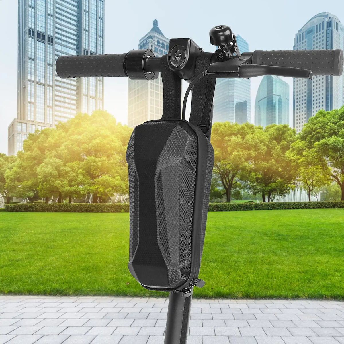 Waterproof Electric Scooter Handlebar Bag 2L E-Scooter Front Storage Bag Heavy-Duty Reflective Hanging Case for Travel Camping