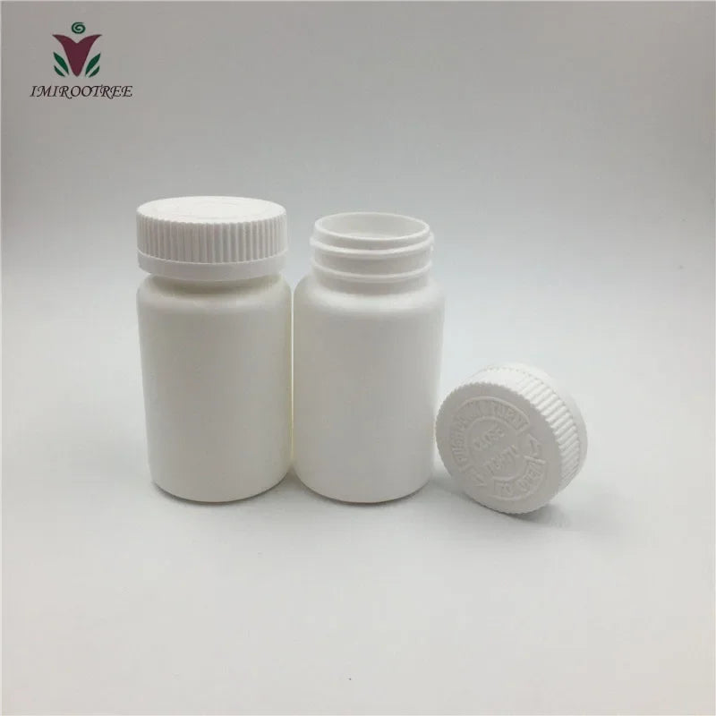 10/50pcs 100cc 120cc 150cc 200cc HDPE White Medicine Pill Bottles Empty Pharmaceutical Capsule Tablet Bottle 150ml with CRC Cap