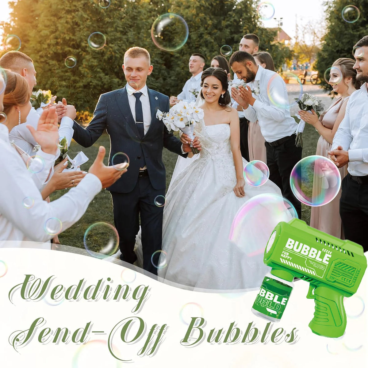 Bubble Guns Wedding Party Favors Romantic Bubble Maker for Outdoor Wedding Ceremony Photo Props Automatic Bubble Machine Blower