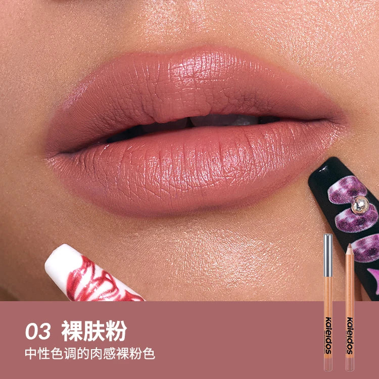 Kaleidos Lipliner,High Pigmented Lip Stick Pencil for Shaping Sculpting Lips,Velvet Matte Finish,Vegan Cruelty-Free