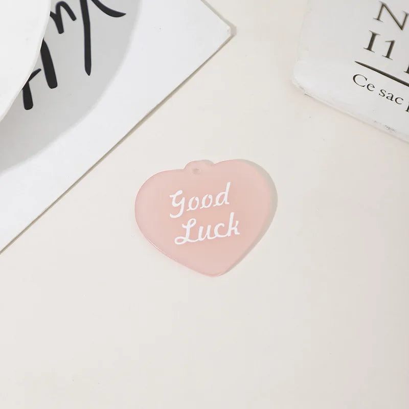 10PCS 28*32mm Acrylic Candy Colored Good Luck Charms Pendant For DIY Earrings Bracelet Necklace Jewelry Accessories Wholesale