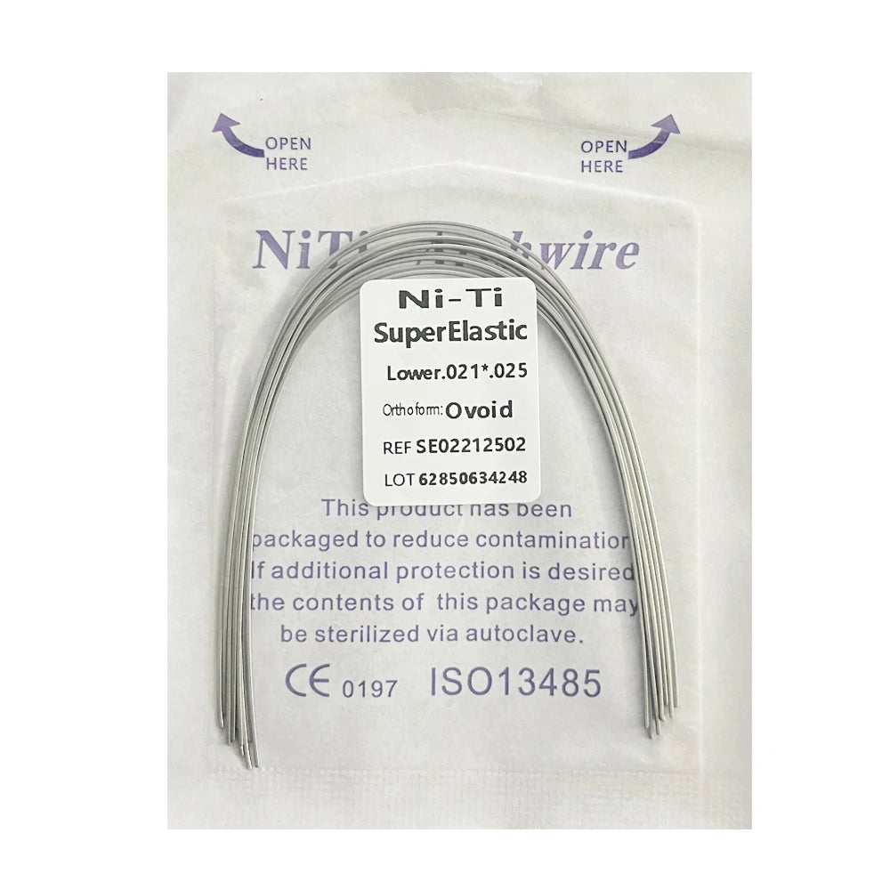 10pcs/Pack AG Dental Orthodontic Arch Wires NITI Round / Rectangular Oval Form Ortho Arch Wire Dentist Tool