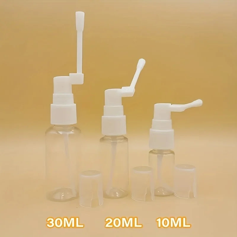 2pcs Rotatable Nozzle Spray Bottle Refillable Nasal Wash Bottle Transparent Plastic Atomizer Empty Sprayer Snoot Clean Container