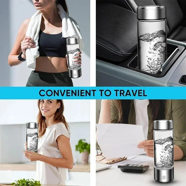Hydrogen Rich Water Cup Portable 420ml Electric Hydrogen Water Generator Bottle Titanium Quality Filter Antioxidant Ionizer