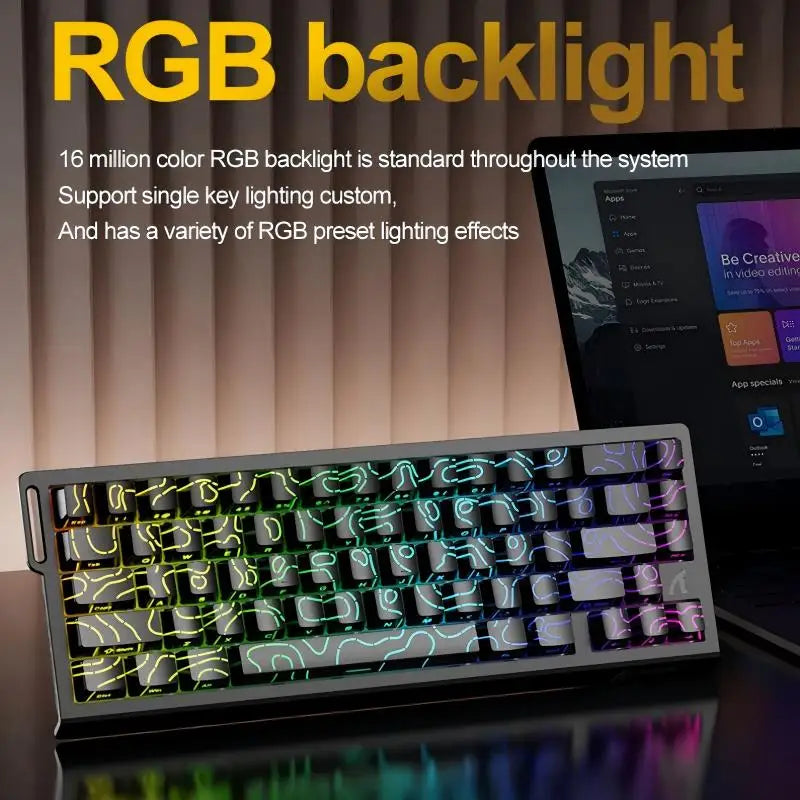 ATTACK SHARK X68HE Wired Magnetic Gaming Keyboard, 8000Hz Polling, 128K Scan Rate, 0.01mm RT, RGB, PBT Keycaps for PC Use