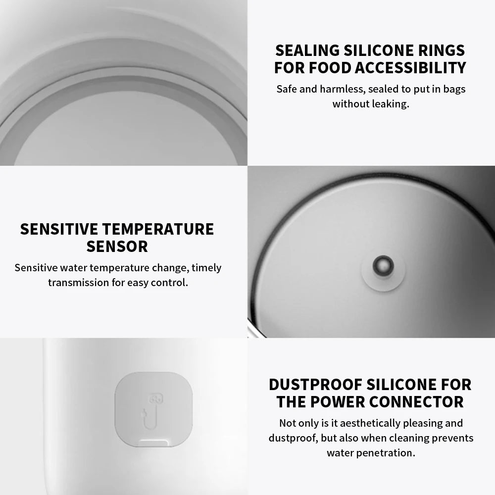 Deerma DEM-DR035 bottle water 350ML Portable Electric Water Cup Touch Control Drinkware Thermos Smart water Kettle