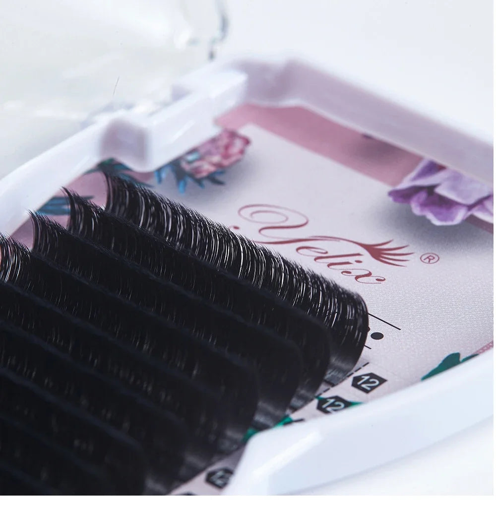 Yelix Easy Fanning Eyelash Extensions Fast Fan Blooming Individual Lashes Automatic High Quality Flowering Volume Eyelash