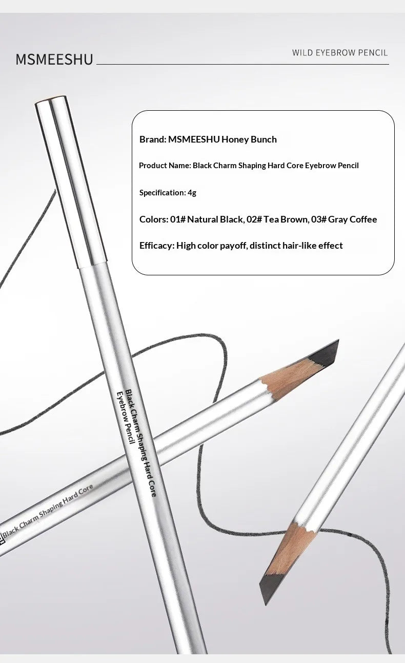 Ultra-Fine Micro Brow Pencil Waterproof Sweat-Resistant 3D Natural Shaping Hard Core Defined Hair-Like Strokes Eyebrow Makeup