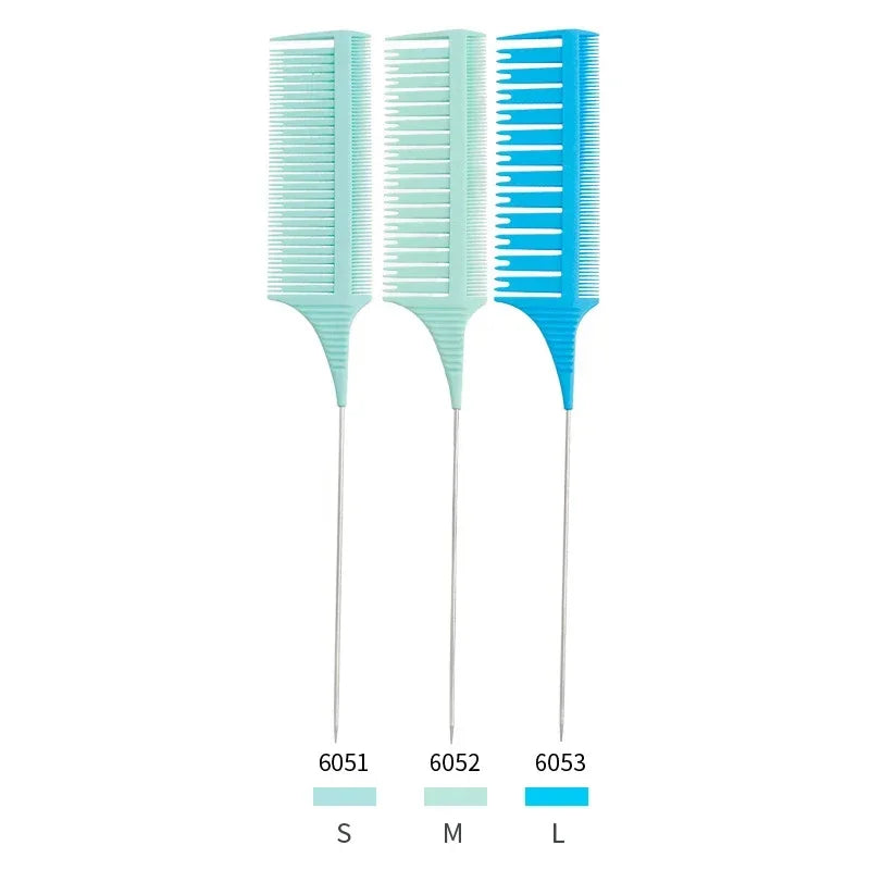 3pcs Hairbrush Hair Styling Combs Tailed Comb Set Coloring Dyeing Comb Salon Tool Sectioning Highlighting Weaving Cutting Comb