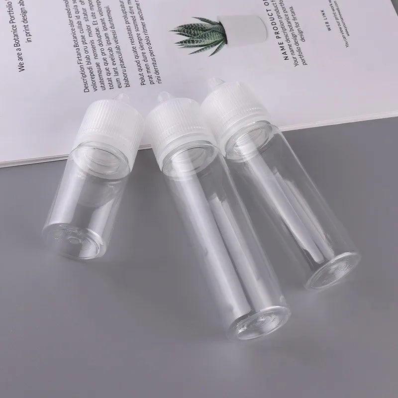 50pcs 10ml-100ml Plastic Empty Dropper Bottles Liquid Drop Bottles Long Tip Cap Oil Containers Portable Travel Dispenser Bottles