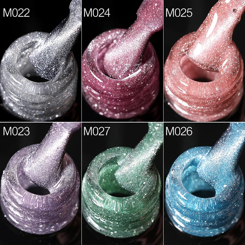 UR SUGAR 7.5ml Reflective Magnetic Gel Nail Polish Glitter Silver Pink Magnet Gel Soak Off UV LED Nail Manicure Varnish UV Gel