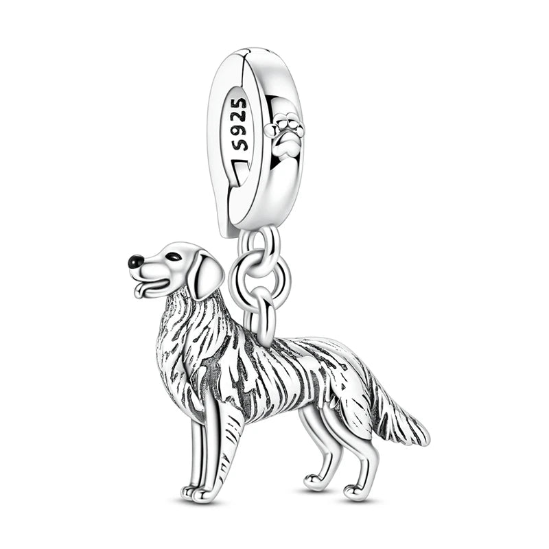 Beautiful 925 Sterling Silver Puppy Cat Swallow Raccoon Giraffe Animal Pendant Fit DIY Bracelet Necklace Package Jewelry Gifts