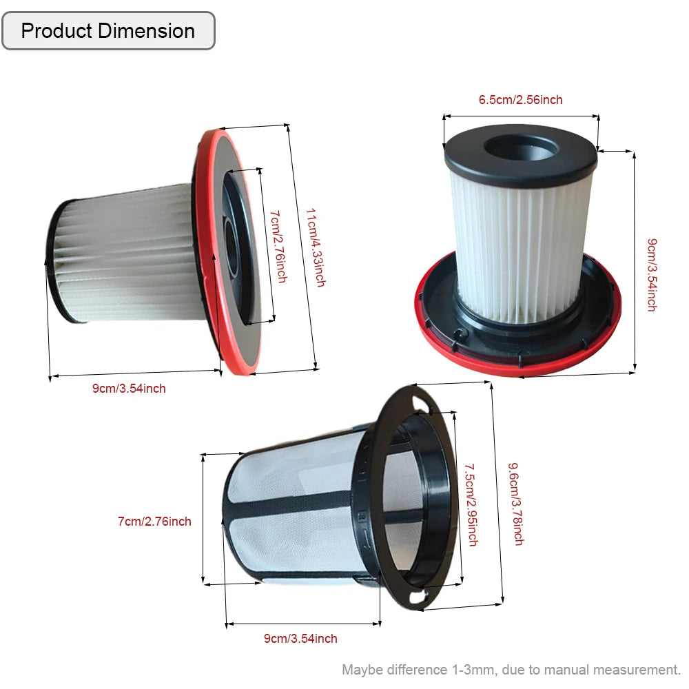 12033215 Replacement Filters with Holder for Bosch electric broom Unlimited 6 Vacuum Cleaner Parts Filter for Bosch Series 6