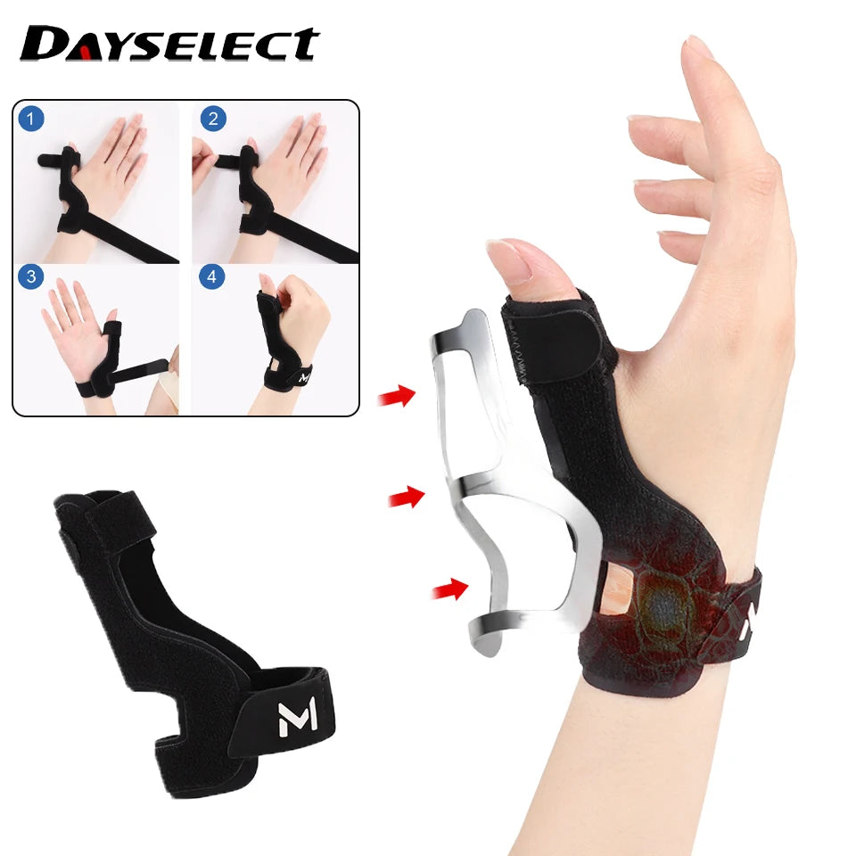 1Pcs Breathable Wrist Support Thin And Light Aluminum Plate Fixed Thumb Tendon Sheath Wrist Guard Double Binding Straps Unisex