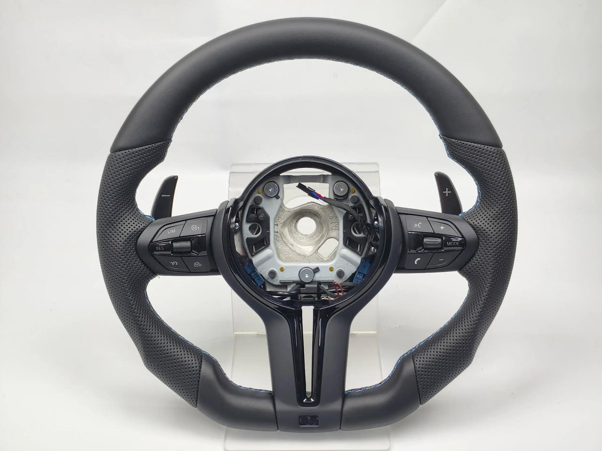 For M F30 F20 F48 M3 F80 F25 E90 E87 X5 E70 F01 F10 Steering Wheel Black Perforated Leather Sport Upgrade Modify Accessories
