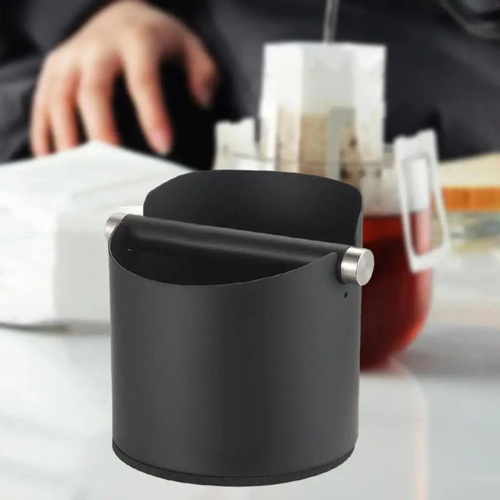 Stainless Steel Knock Box for Coffee with Removable Knock Bar Espresso Bin for Home Kitchen Office Espresso Machine Accessories