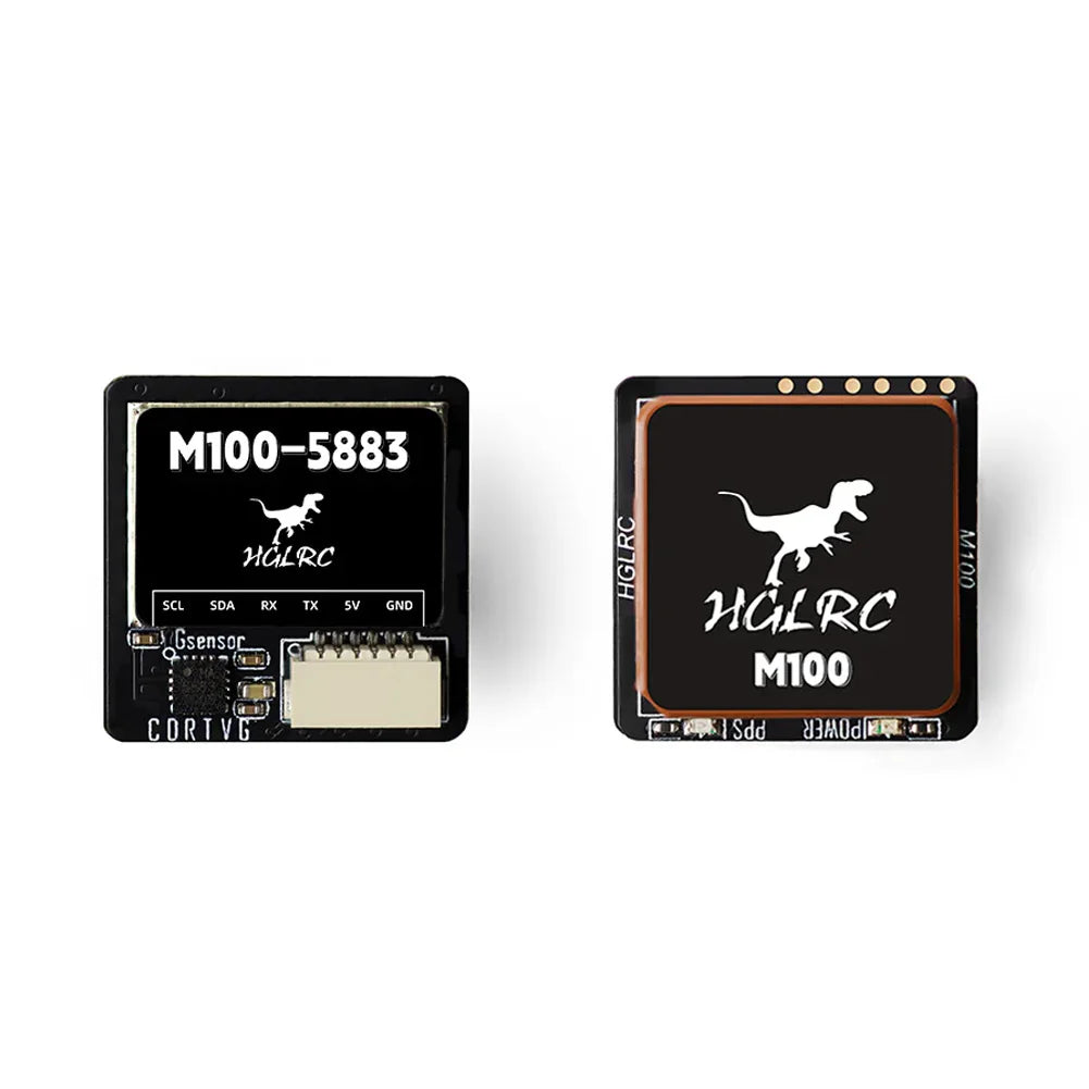 HGLRC M100-5883 M10 GPS Module with Compass Ceramic Antenna on-board LED Indicators 21x21mm for RC Airplane FPV Long Range