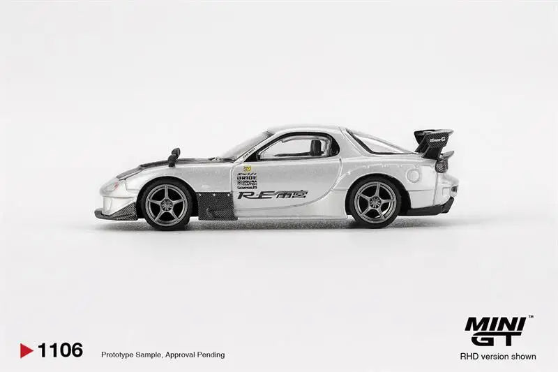 MINI GT 1:64 RX-7 RE-Amemiya Silver Metallic Box / Blister Package Diecast Model Car