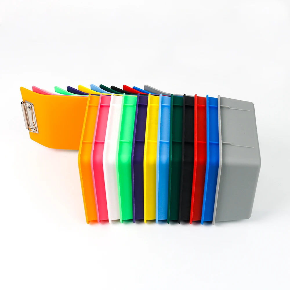 10pcs Multicolor Dental Lab Work Pans Dentist Plastic Storage Sorting Box Organization Case with Clips