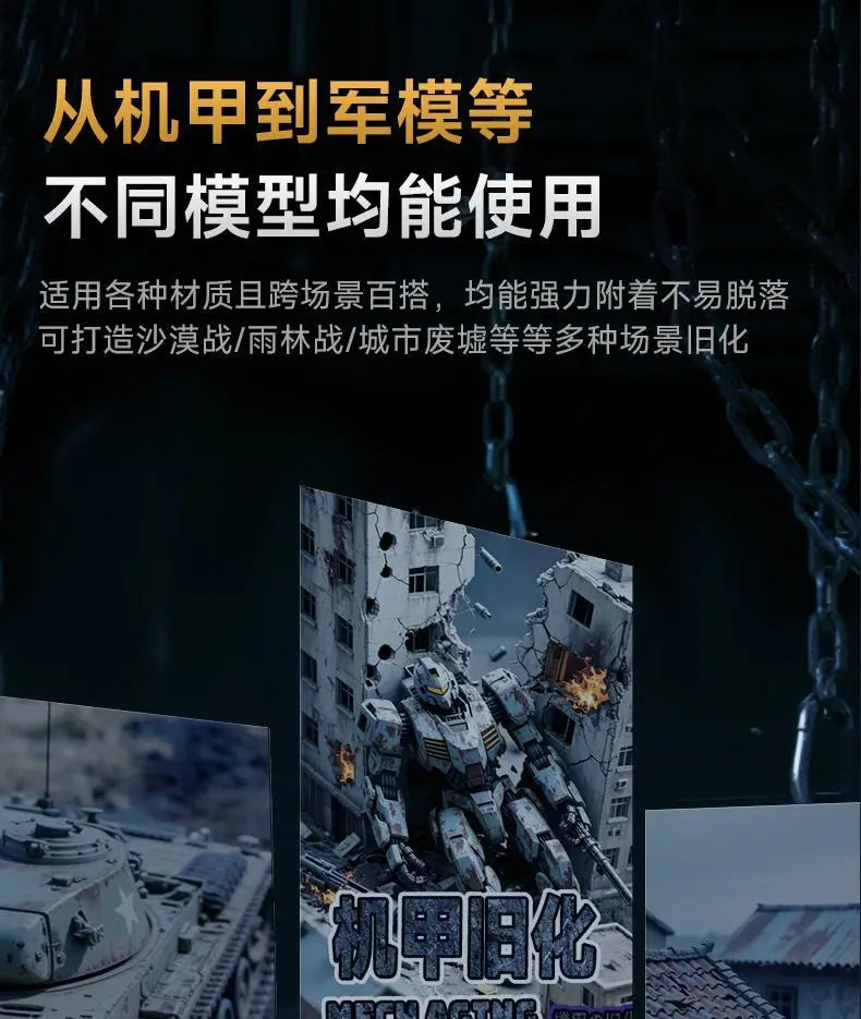 STEDI Weathering Solution - Realistic Effect Wash for Mecha Military Model Assembly Hobby DIY Tool