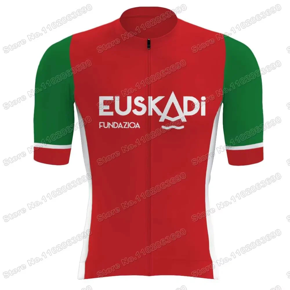 2026 Euskadi Basque Country Team Cycling Jersey Set Euskadiko Cycling Clothing Summer Road Bike Shirts Suit Bicycle Bib Shorts