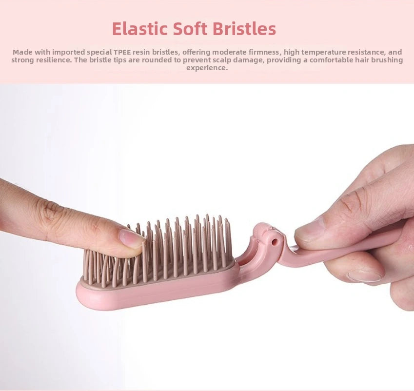 1pc Foldable Hair Comb Portable Detangling Hair Brush Hair Brush Anti Static Head Massager Travel Combs Styling Accessories