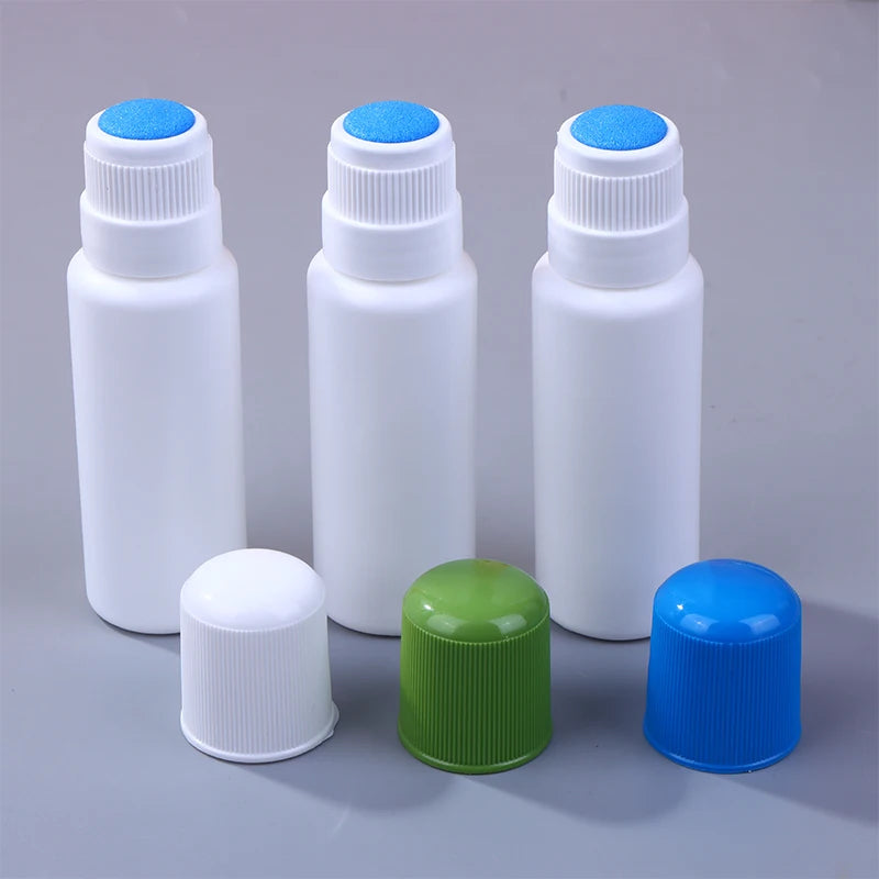 50ML Empty Smudge Bottle Liquid Applicator Sponge Head Soreness Liquid Bottle For Daub Filling Liniment Medicine