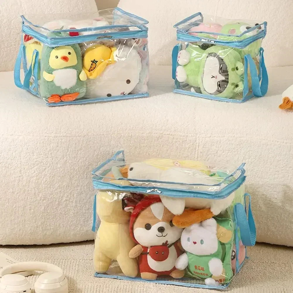 1/3/5PCS Clear PVC Storage Box Waterproof Dustproof Display Case for Plush Toys Doll Collection Home Storage Container Decor