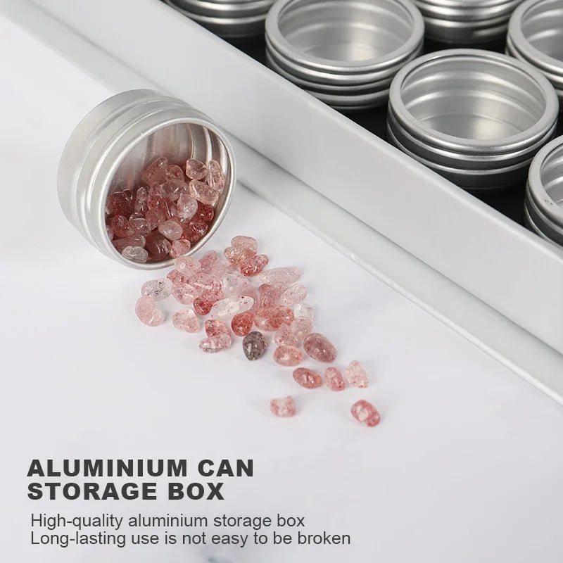 Multifunctional Silver Aluminum Empty Cans Cosmetic Container Lip Balm Nail Art Makeup Cream Jar Storage Box Nail Supplies