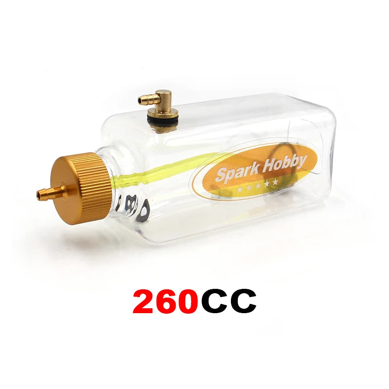 1 SET RC Plastic Fuel Oil Tank 260/360/500/700/1000/1500 CC/ml CNC Aluminum alloy Cover for RC  Nitro and Gas airplane model