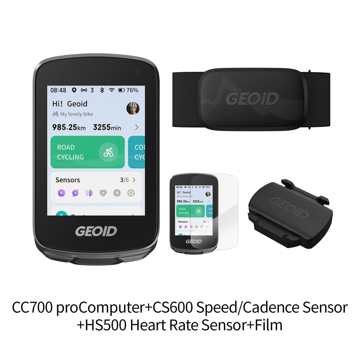 GEOID CC700/PRO Bike Computer Wireless Color Screen Bicycle Speedometer ANT+ WIFI Cycling Speedometer IPX7 Waterproof Odometer