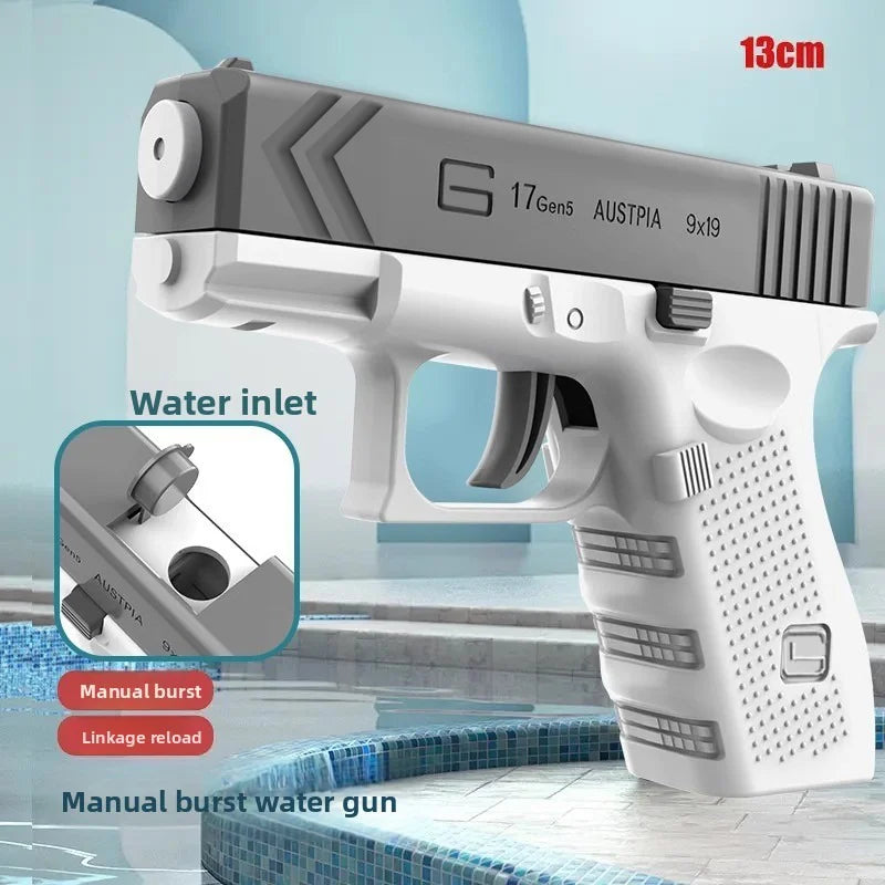 @Space Electric Water Gun Energy Ring Burst Transformation LED Lights Large Capacity Full Auto Continuous Fire Squirt Gun Toy