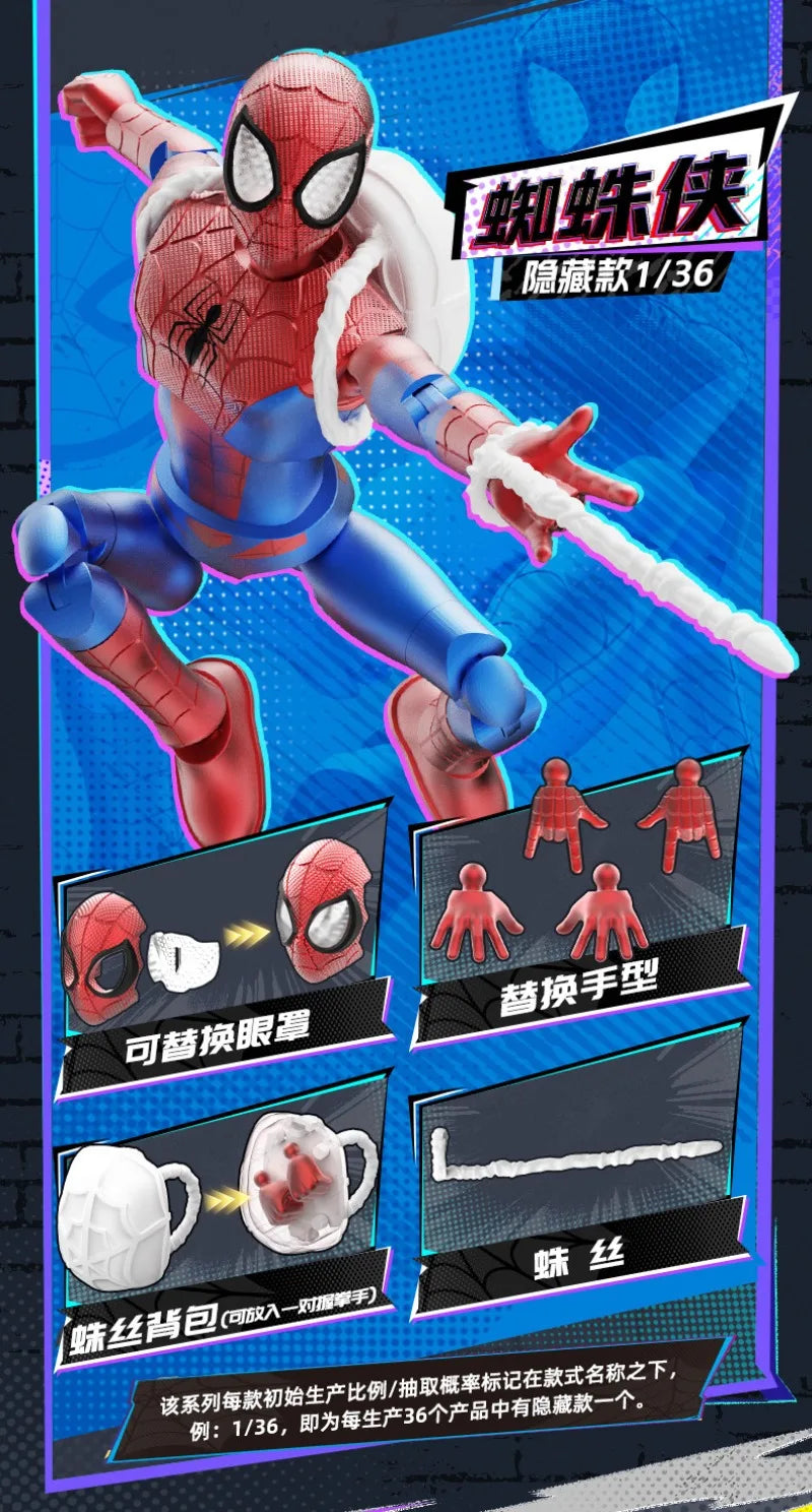 In Stock BLOKEES Marvel Comics Star Edition GV01 GV06 Spider-Man Scarlet Spider Shocker Splicing Toy Model Collection Gift