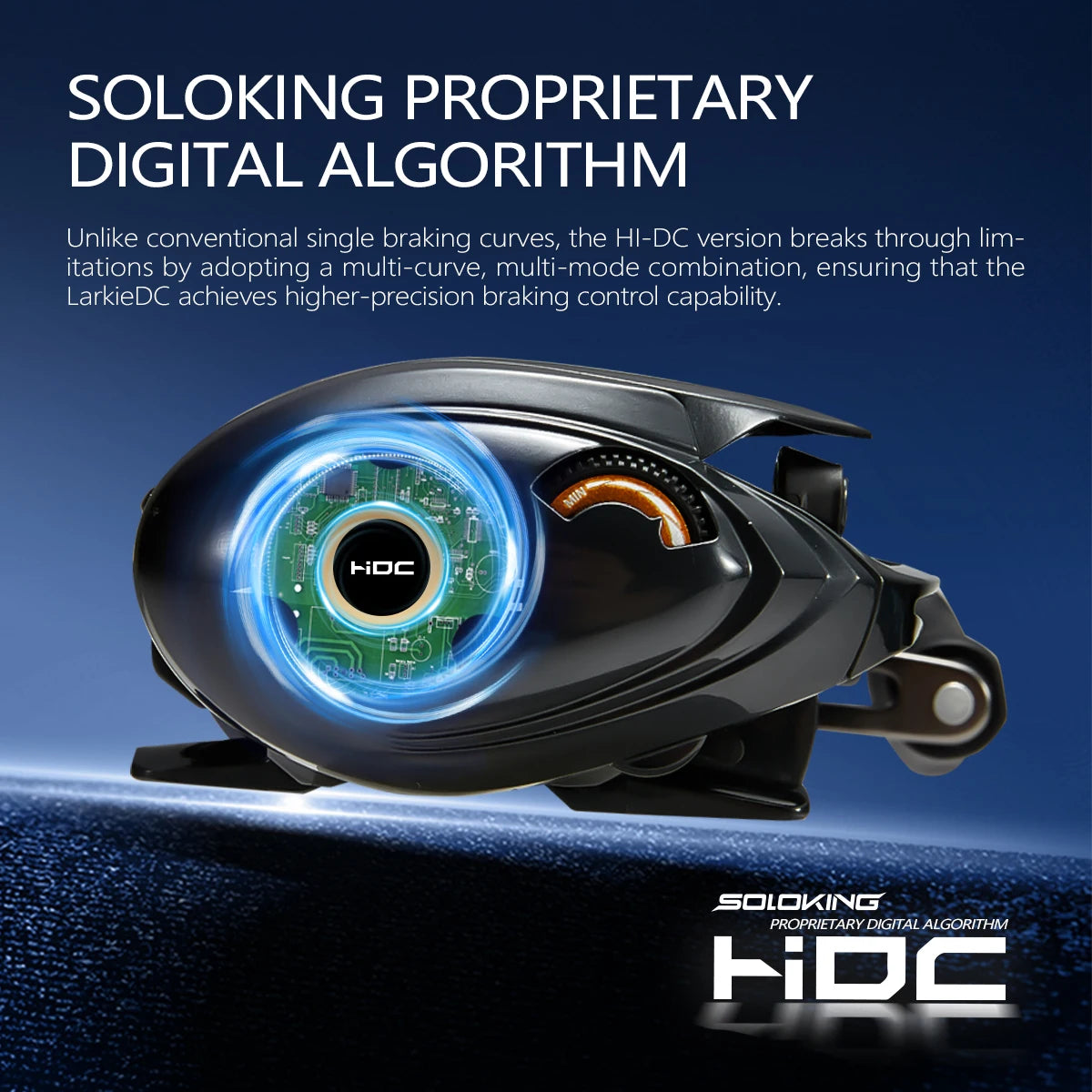 Soloking HIDC DC 152g Carbon Baitcasting Fishing Reel 7.1:1 Longcast BFS 10+1 BB Digital Control Baitcaster Reel Max Drag 5kg