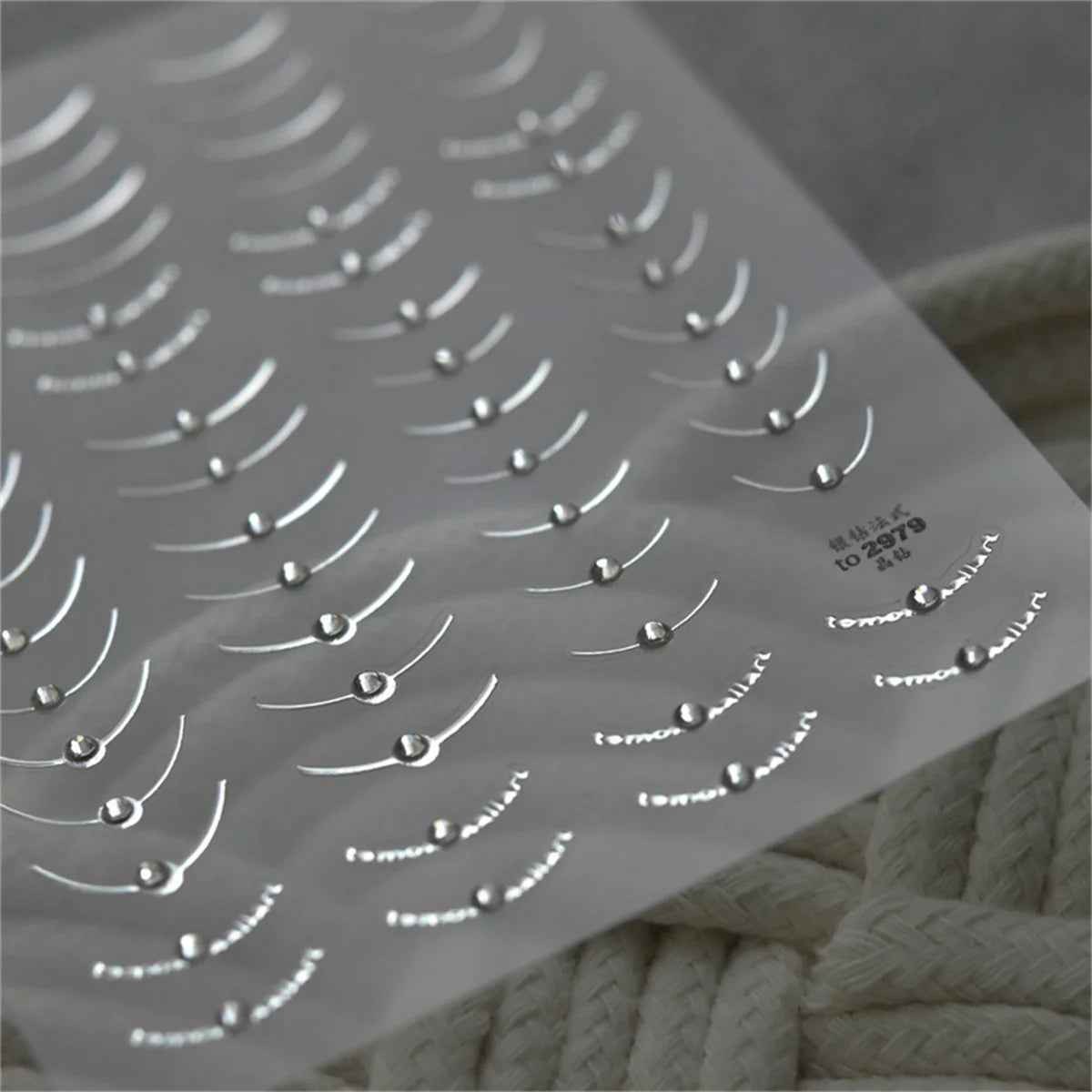 1pcs 5D Rhinestones Gold Silver Irregular Pattern Nail Sticker Simple Design Adhesive Slider Nail Art Decoration Decals Supplies