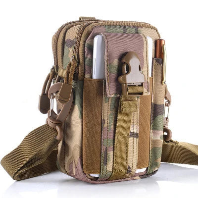 Funda para teléfono móvil, riñonera, impermeable, nailon, multifunción, casual, para hombre, riñonera pequeña para hombre