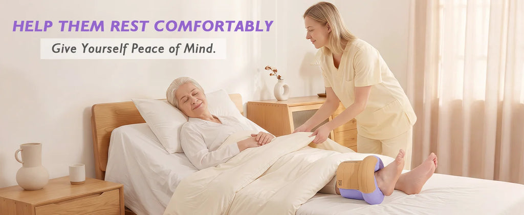 Ehucon Heel Protector for Pressure Sores, Ankle Elevation Pillow,Egg Crate Foam Heel Cushion Pillow for Bedridden Patients-1PC