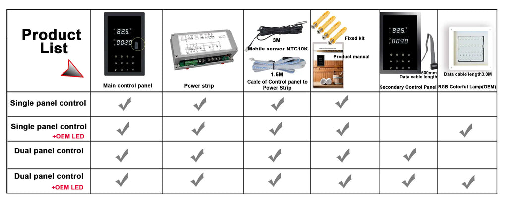 WIFI Music Bluetooth Sauna Heater Control Kit for Multifunctional 220V/380V Switch Panel Work Sauna Room Temperature Adjustment