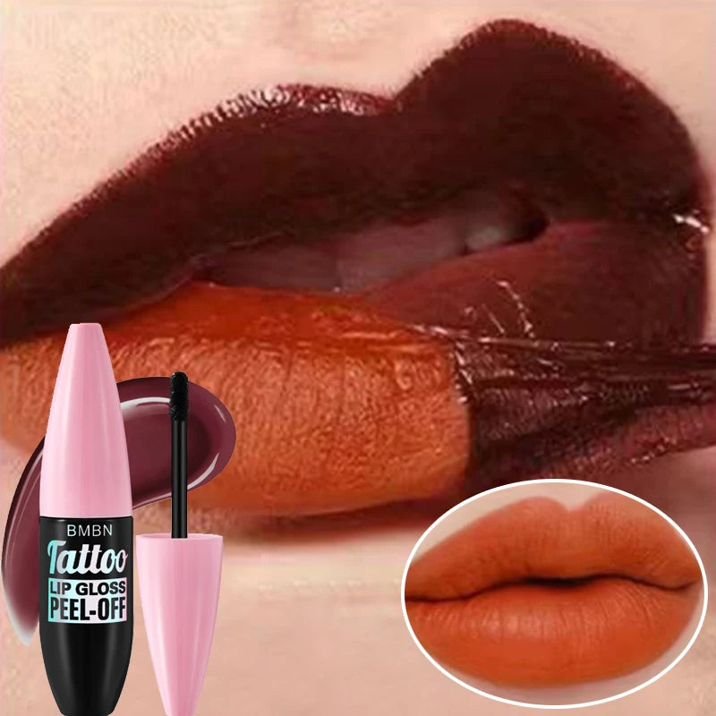 Liquid Peel-off Lip Gloss Waterproof Long-lasting Matte Pink Lipstick Non-stick Cup Makeup Moisturizing Lip Liner Tattoo Pigment