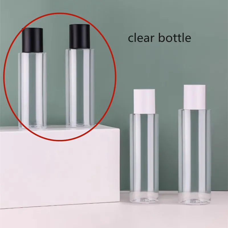 10/30pcs 100/120/150/200ml Empty PET Cosmetic Toner Bottle Moisturizer/ Makeup Remover Bottle  Clear/ Frosted Water Bottle