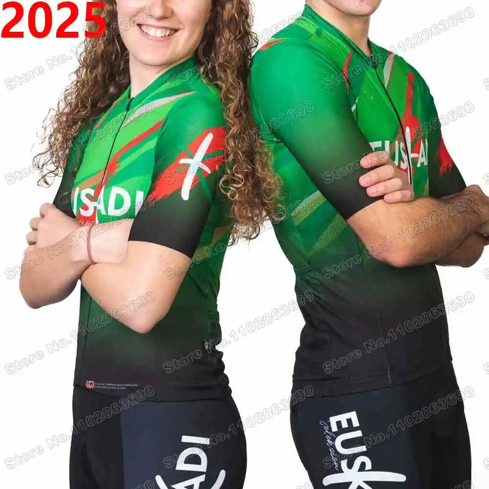 2026 Euskadi Basque Country Team Cycling Jersey Set Euskadiko Cycling Clothing Summer Road Bike Shirts Suit Bicycle Bib Shorts