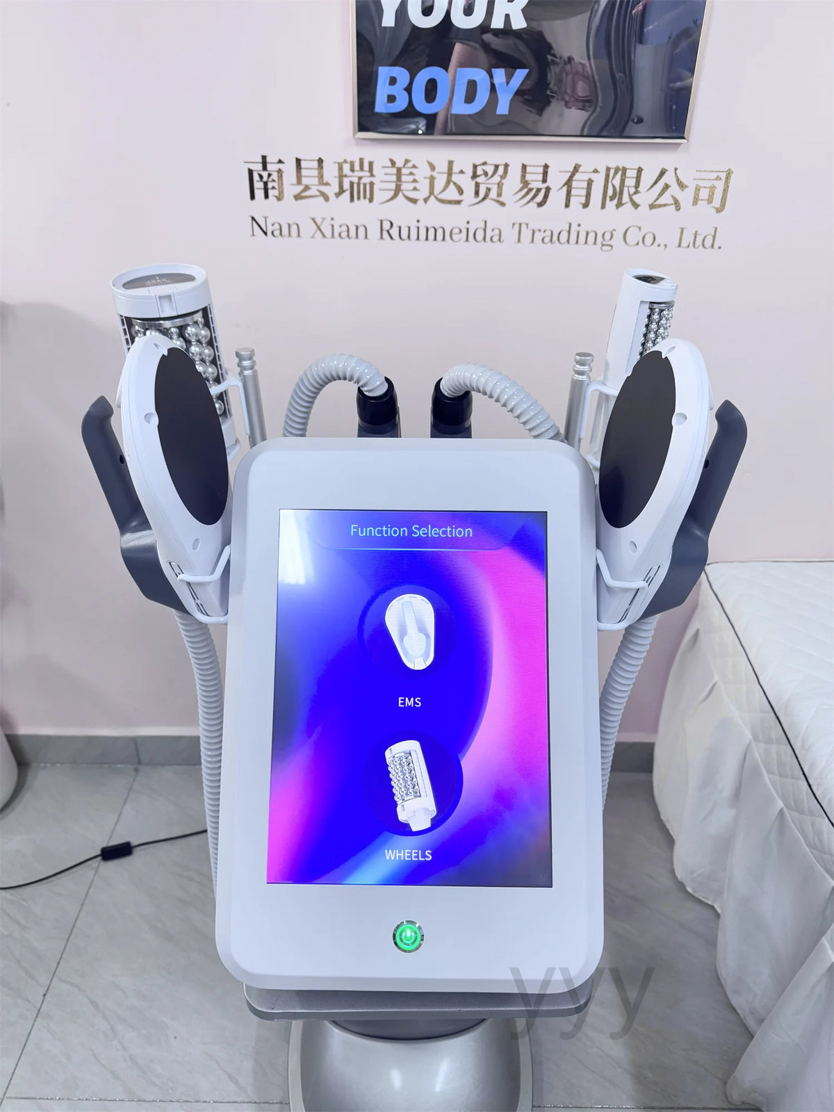2 IN 1 200HZ EMS Roller Slimming Cellulite Reduction Inner Ball Roller 360 Degree Infrared Vacuum Roller Massage Beauty Machine