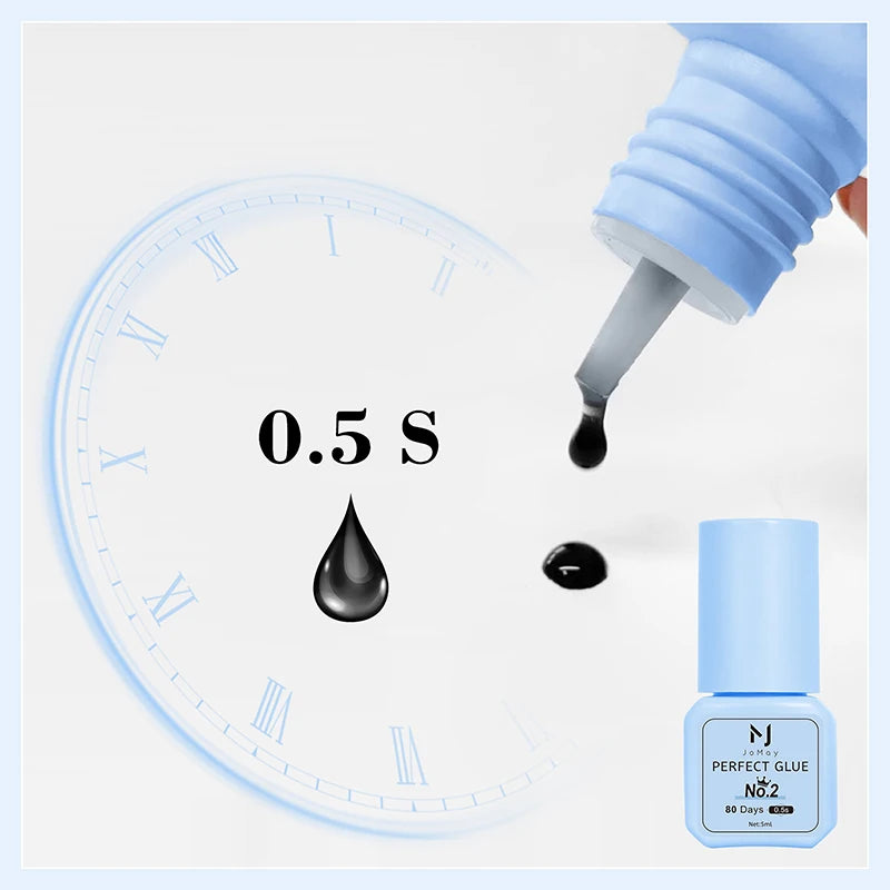 5ml Fast Drying Strong False Eye Lash Extension Glue Adhesive Retention 70-90days Low Smell Mink Eyelash Glue For Makeup