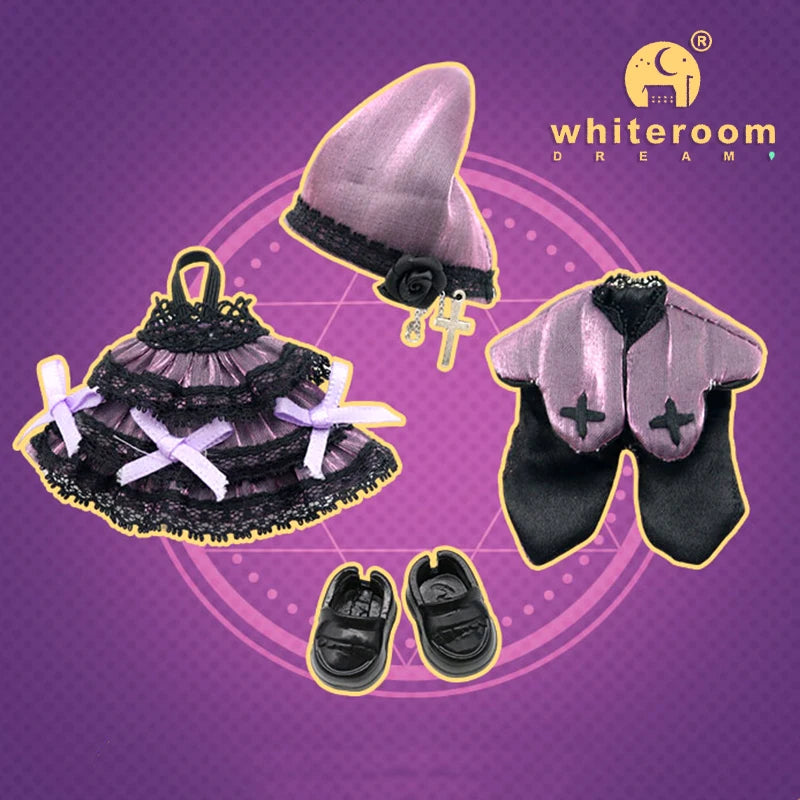 2026 Halloween Doll New OB11 BJD Witch Suit Dress bjd Doll Accessories Blood Makeup Equipment Horror Cute Girl Dress 13cm Gift