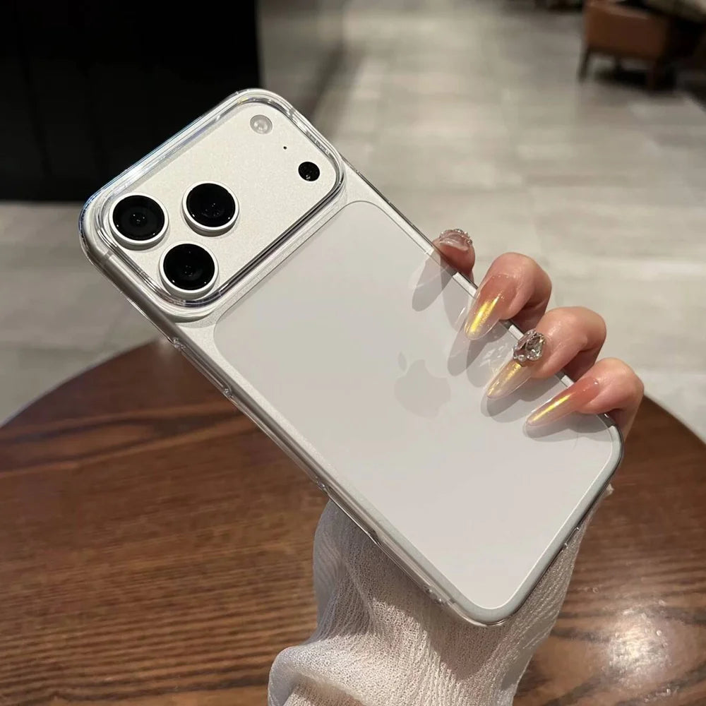 Luxury Transparent Soft Acrylic Phone Case For iPhone 17 16 15 14 13 12 11 Pro Max XS X XR 7 8Plus Shockproof Protective Cover