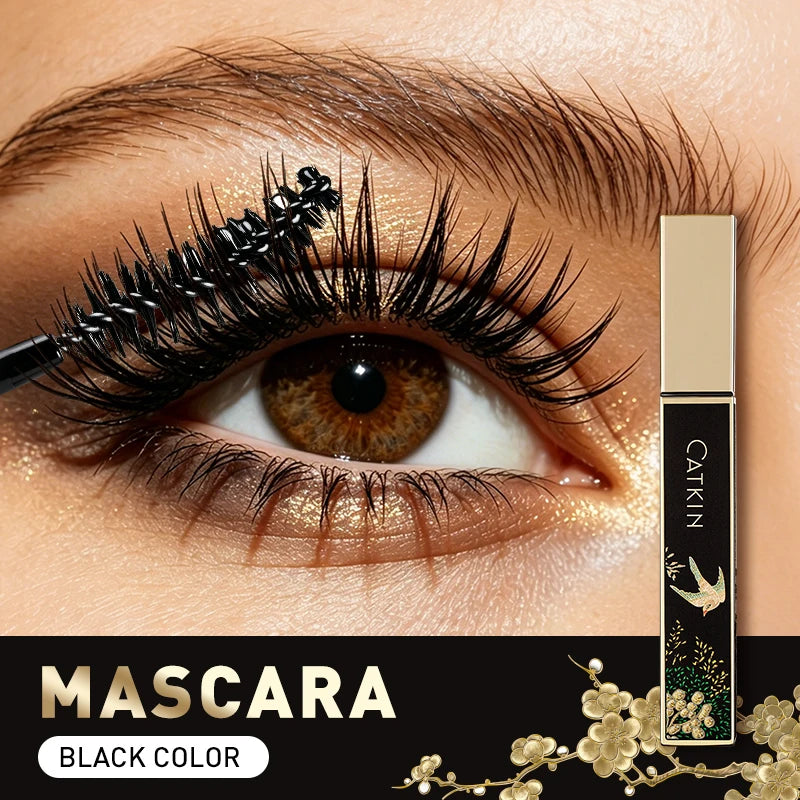 CATKIN Mascara Black, Volumizing & Lengthening Waterproof Nourish Eyelash Mascara, Create Longer and Thicker Looking Lashes