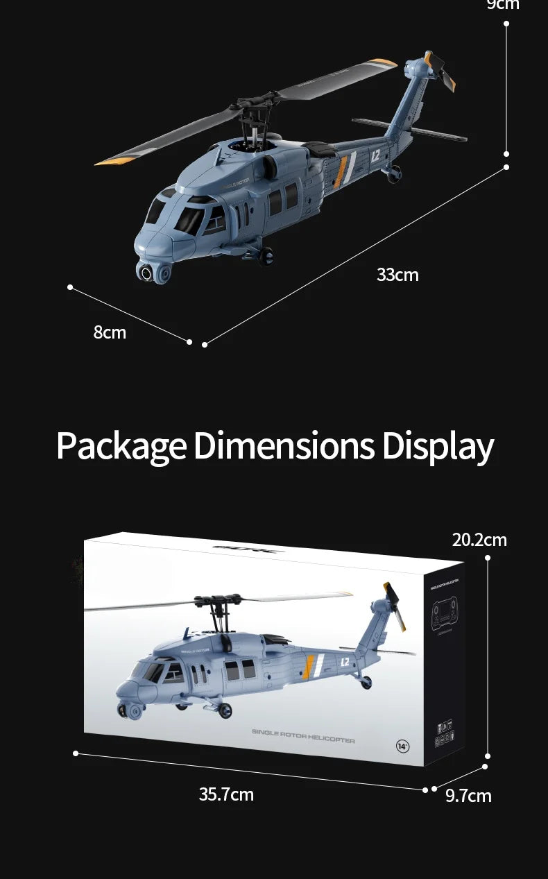 8K HD Camera RC Helicopter With LCD Screen Optical Flow Positioning One Key Takeoff WIFI FPV RC Airplane Single-Rotor Flybarless