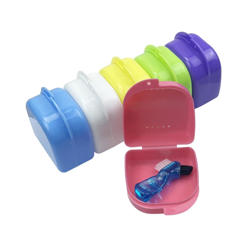 30Pcs New Plastic Tray Box Dental Orthodontic Retainer Box Case Plastic Teeth Container Denture Box False Teeth Protective Case