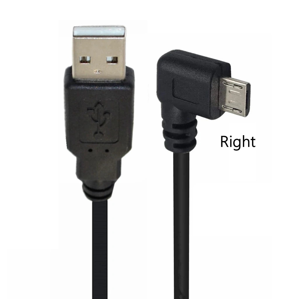 Up Down Left Right Angled Double 90 Degree Micro USB Male to USB Male Fast Data Charge Connector Short Cable Cord 0.15m 0.5m 1m